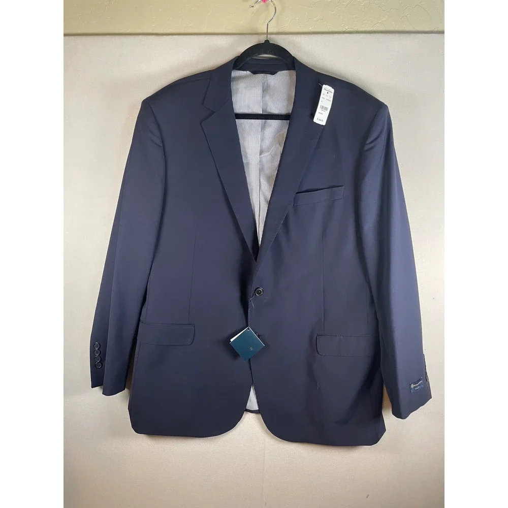 Brooks Brothers Explorer Madison Fit Navy Blue Wool Blend Blazer Jacket 46 REG